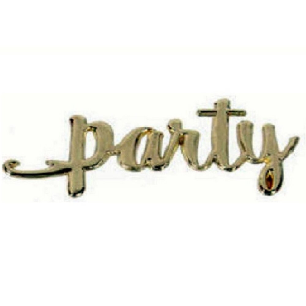 "Party" Gold Tone Stylized Word Beer Bottle Opener